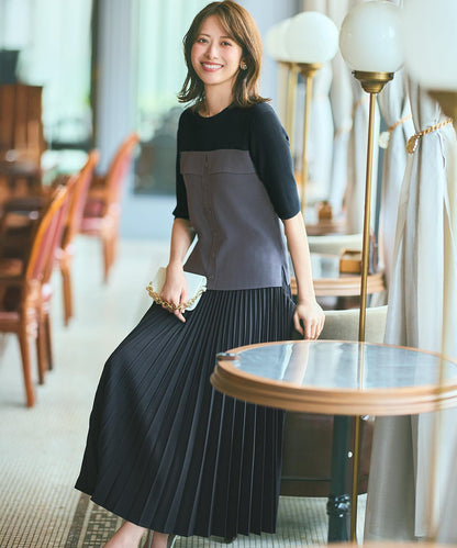 ウーステッドエステル  プリーツスカート