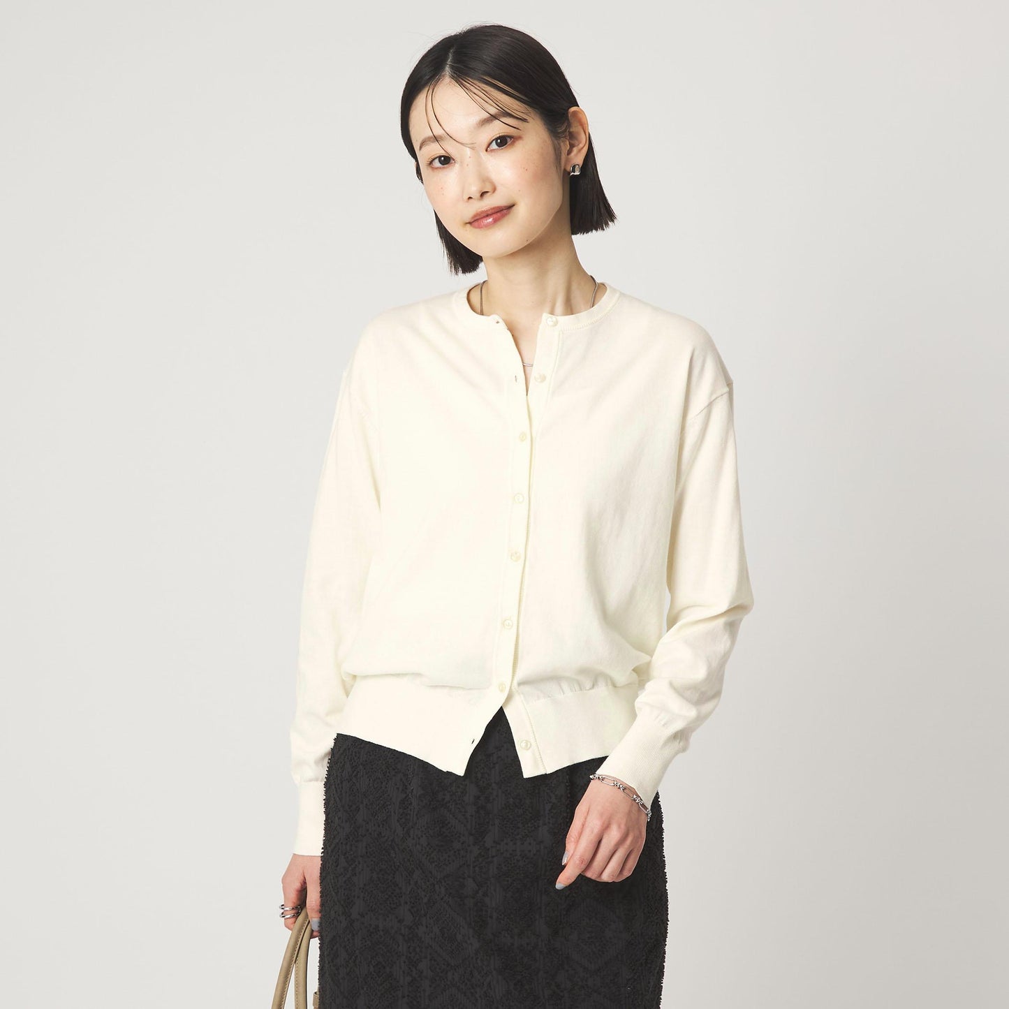 ＜1_OF MINE＞クルーネック ニット カーディガン