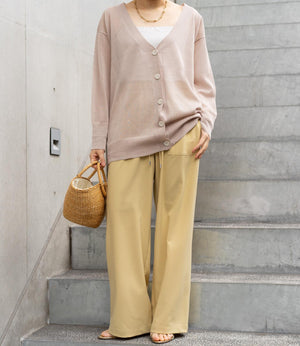 フィルムストライプストレートパンツ