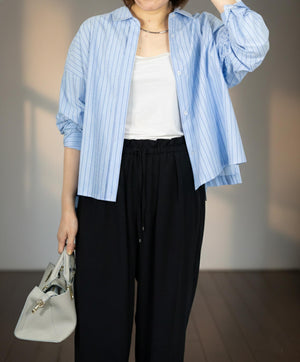 先染めストライプシャツ