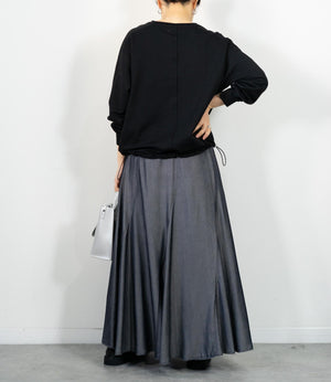 シャンブレーパネルスカート