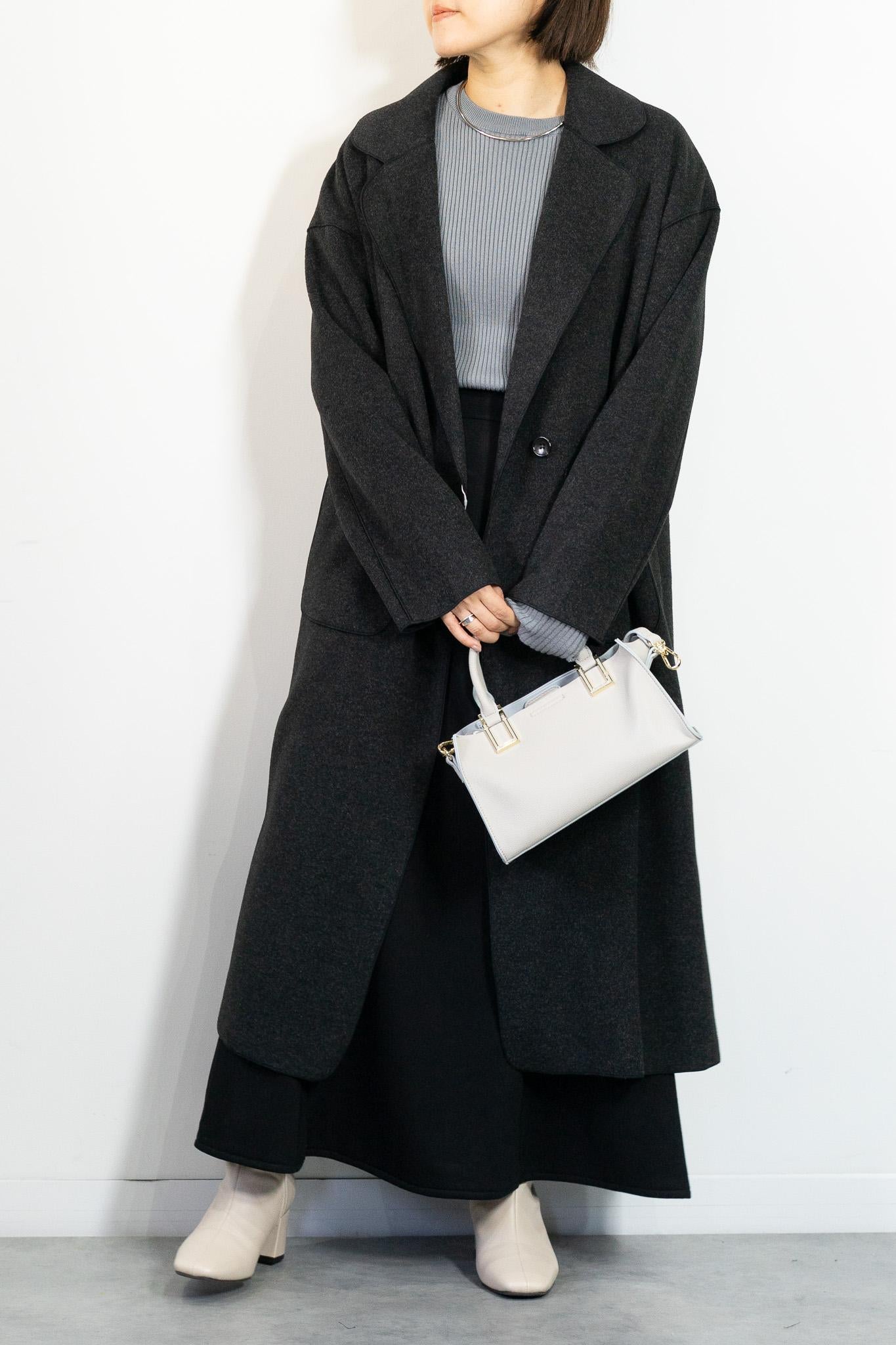 ニットパイルチェスターコート