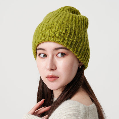 カラー ニットキャップ/オリーブ