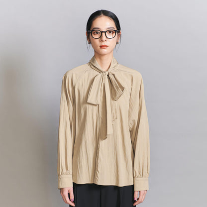 【WEB限定 Wardrobe DAILY MINIMAL】リボンタイブラウス -2WAY/ウォッシャブル-
