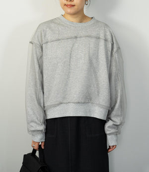 チュールレイヤードカットソー