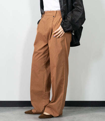 ストレッチリネンストレートパンツ