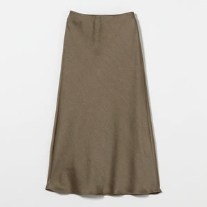 ポリエステルサテン マーメイドフレアスカート