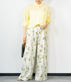ボタニカル柄イージーパンツ