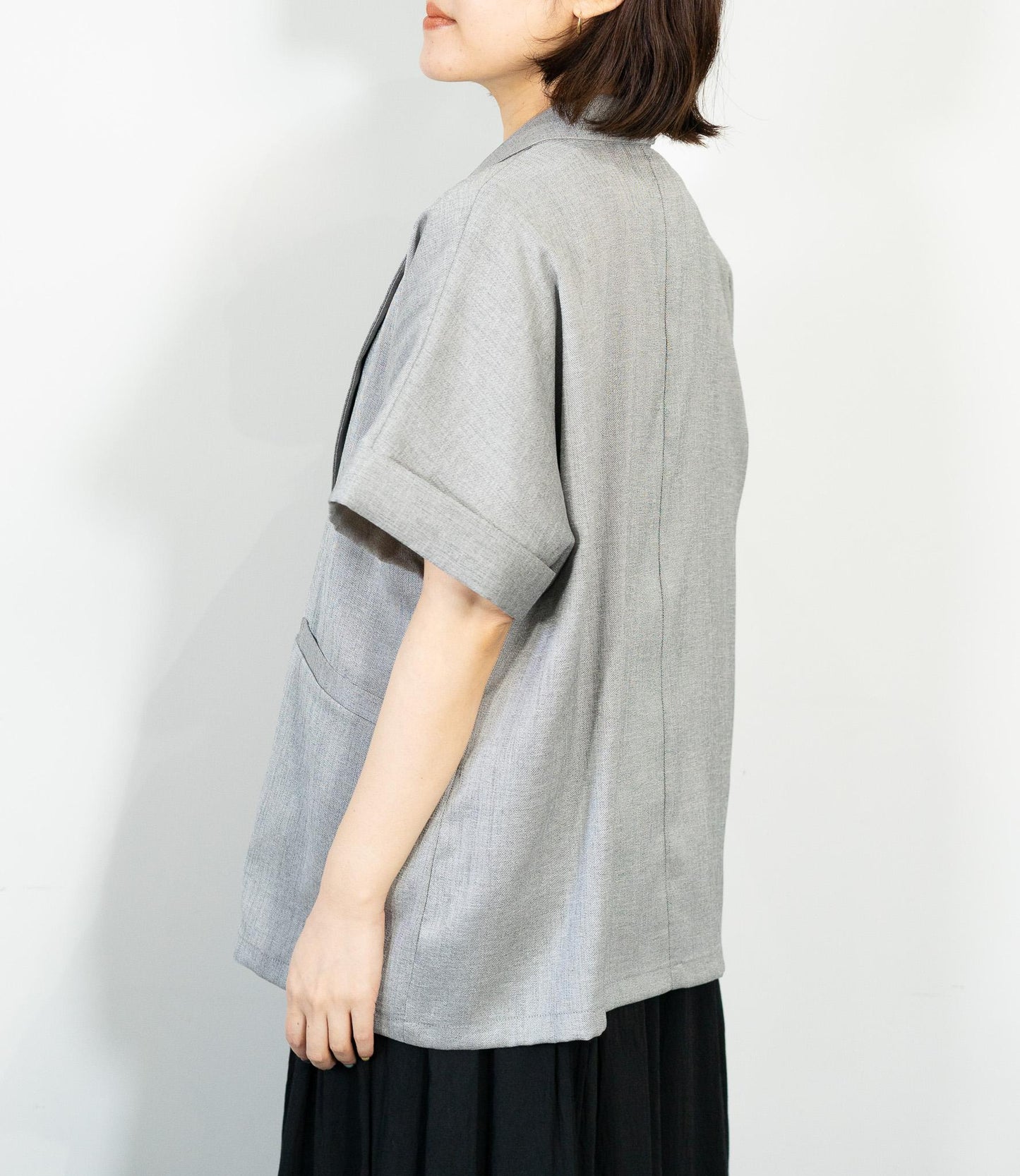 リネンライク半袖ジャケット