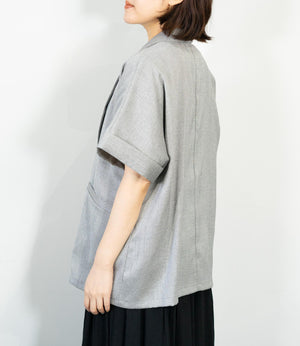 リネンライク半袖ジャケット