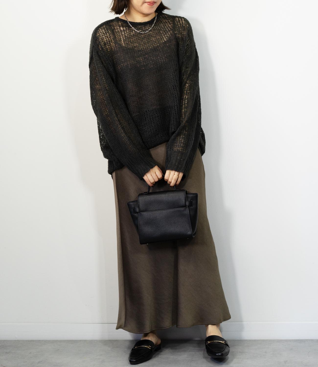 メッシュニットトップス