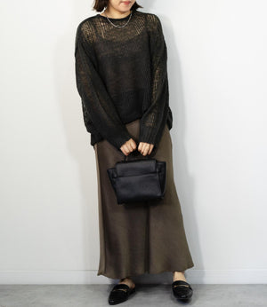 メッシュニットトップス