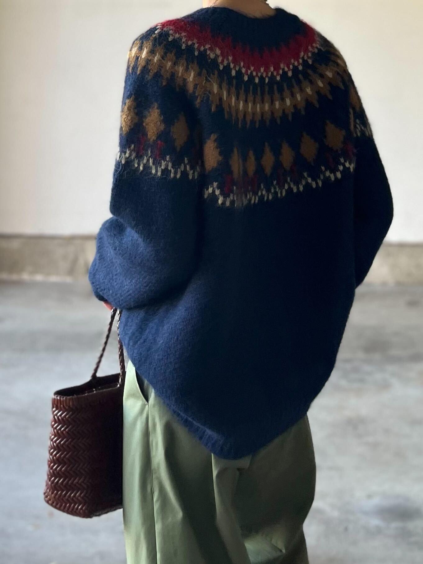 NAVYノルディックニット