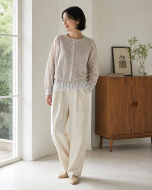 レースドッキングシアーカーディガン