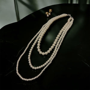 3連パールネックレス