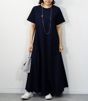 接触冷感フレアワンピース