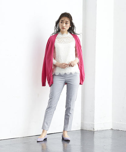 サマーウール混テーパードパンツ