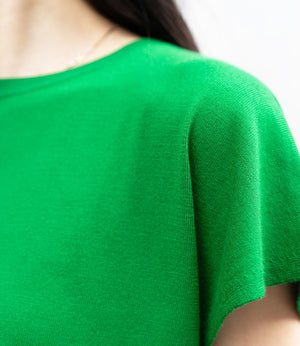 コンパクトフレンチスリーブニットT