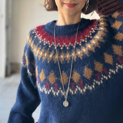 NAVYノルディックニット