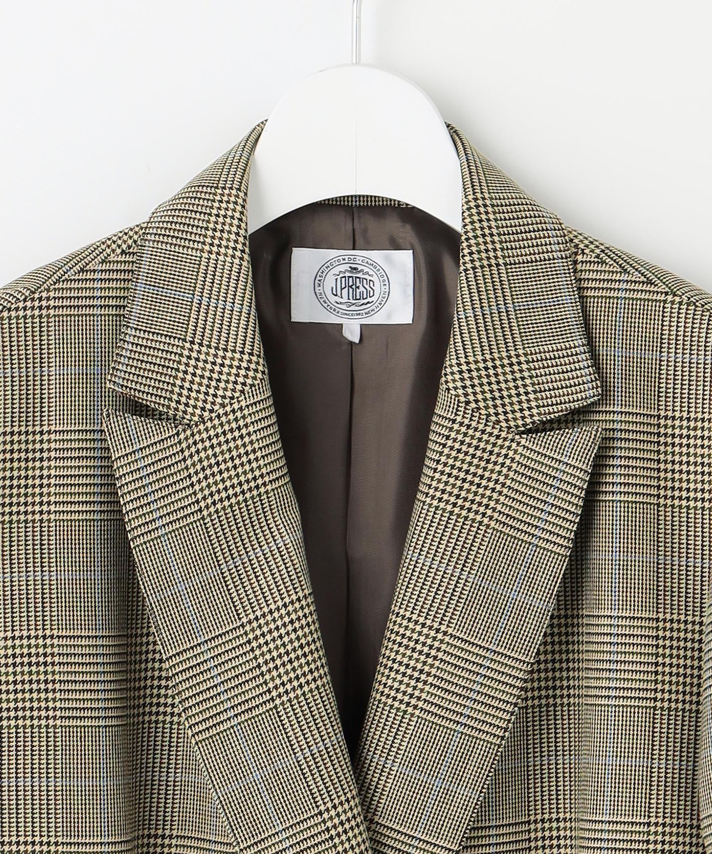 モナベールツイル チェック ダブル ジャケット