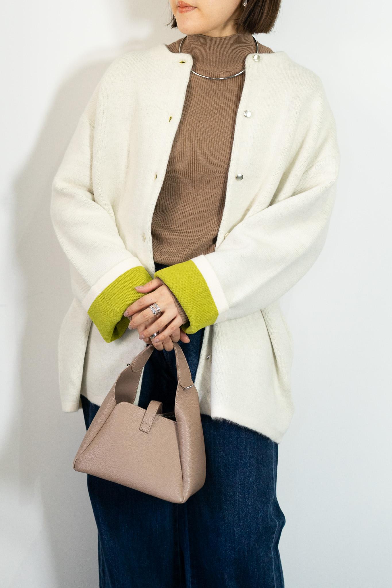 バイカラーミドルコーディガン