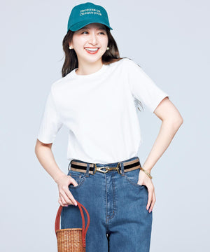 撥水 ワイドストレートデニム