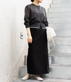 バイカラーシアーニットカーディガン