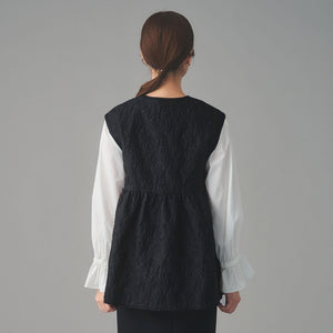 GISHA 2トーン ジャガード ベスト