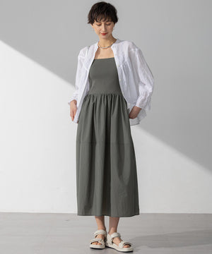 カラミ ストライプ  切り替え ブラウス