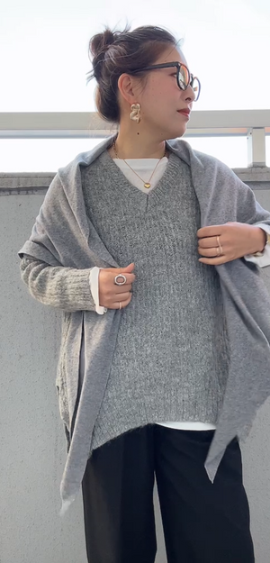 三角マフラーショール