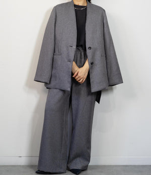 ツイードライクノーカラージャケット