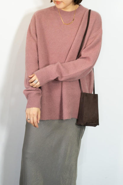 FOX混バックスリットオーバーニット