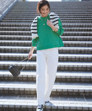 23区DENIM ストレッチ ワイドパンツ