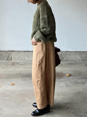 タックワイドチノパンツ