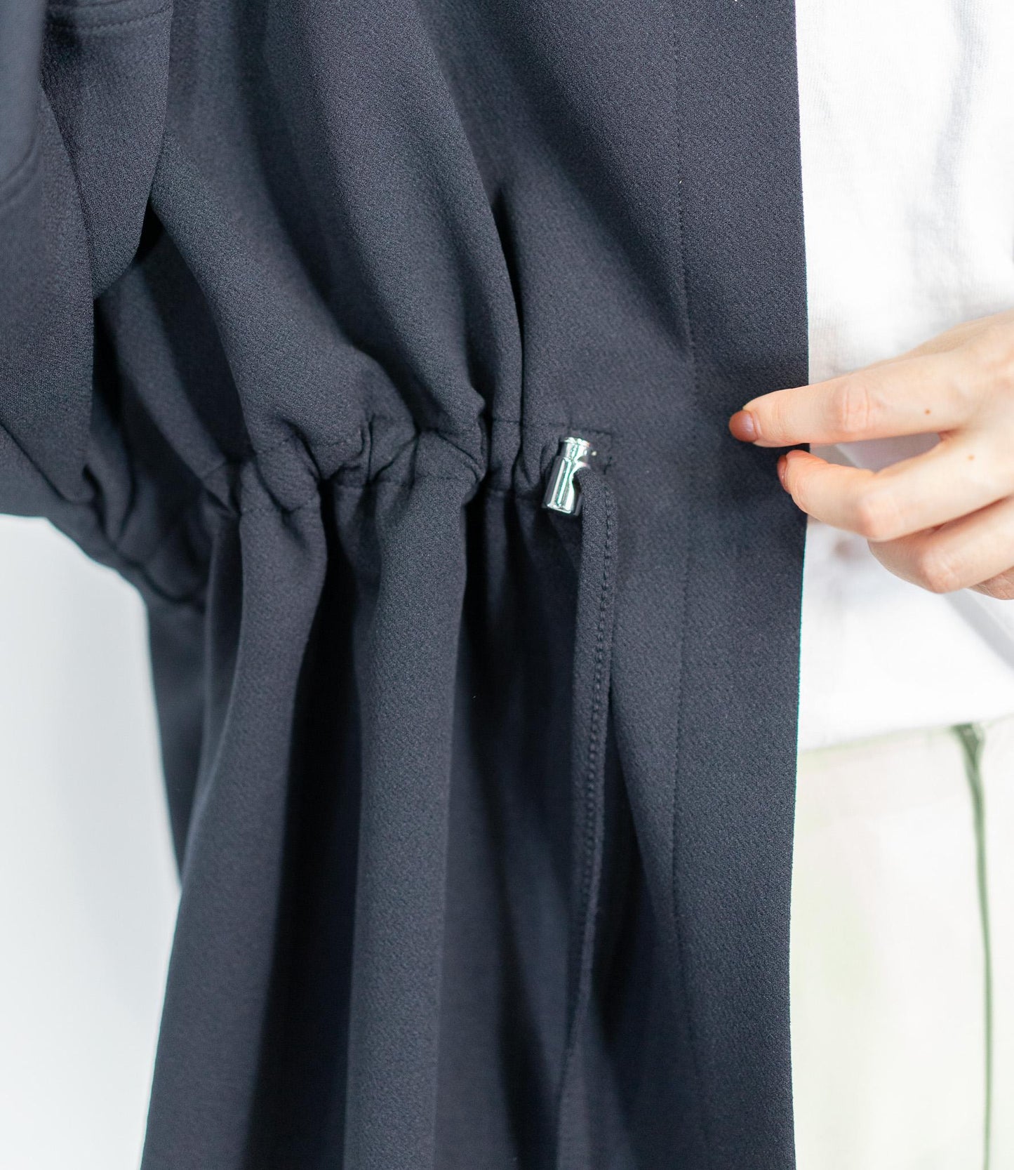 カットジョーゼットウエストマークブルゾン