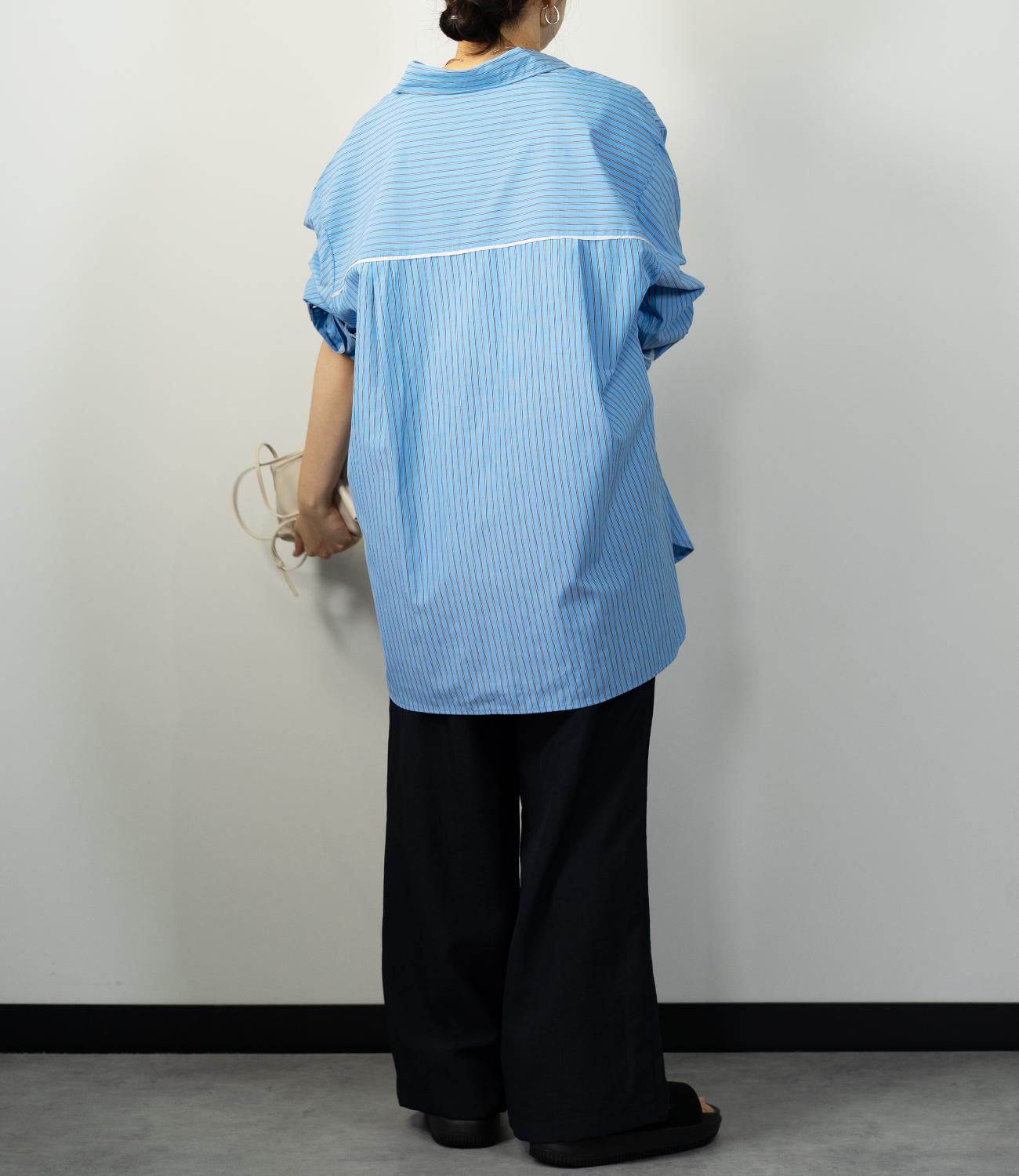 ストライプオーバーシャツ