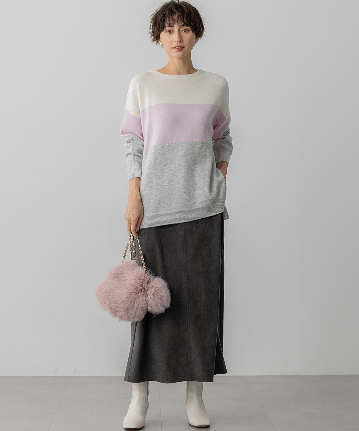 フェイクファー チャーム バッグ