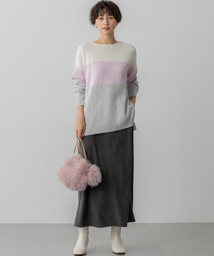 フェイクファー チャーム バッグ