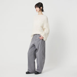 コットンデニム カーブパンツ