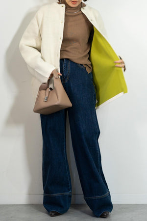 バイカラーミドルコーディガン