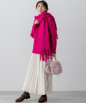 フェイクファー チャーム バッグ