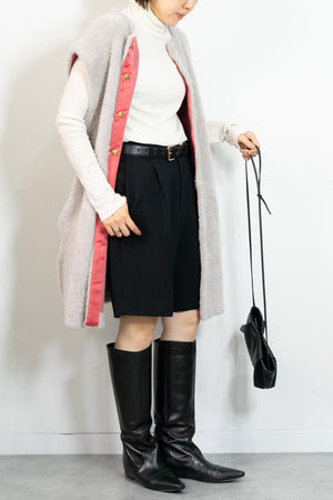 バイカラーテープシャギーニットベスト