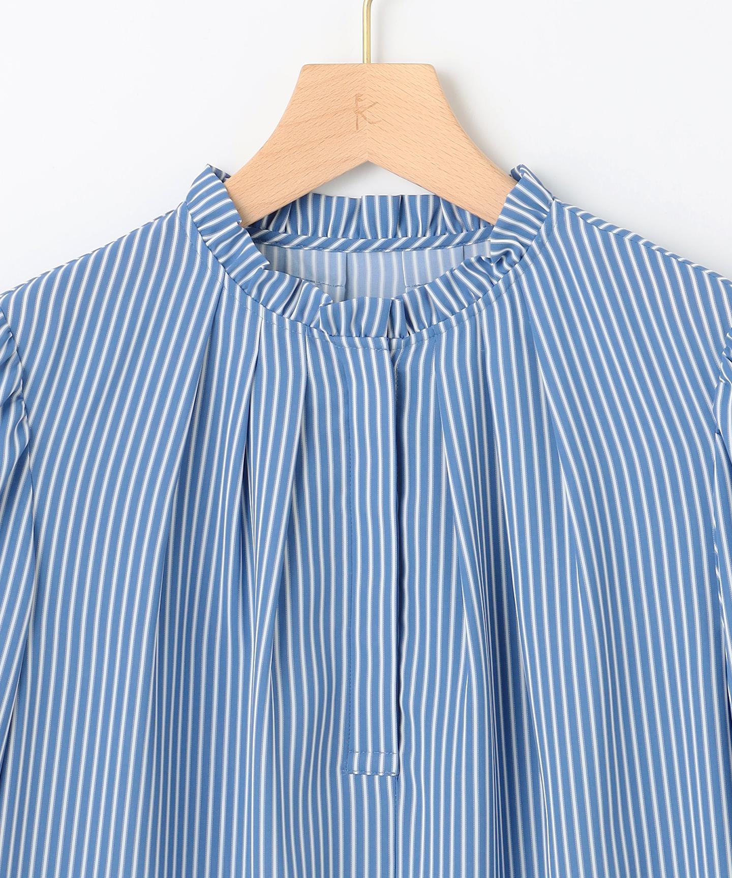 ライトデシンフリル襟 ブラウス