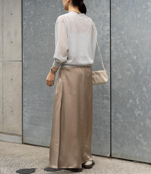 シャープネックシアーカーディガン