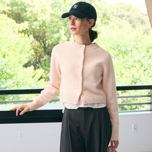 ウールニット ショートカーディガン