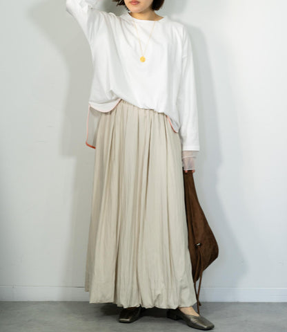 ポイントカラーロングTシャツ