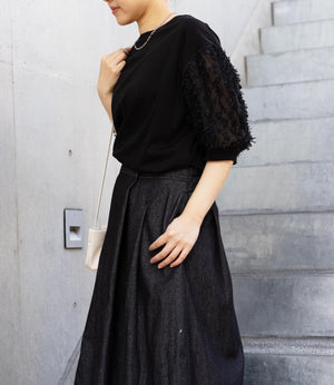 シアーフリンジドッキングカットソー