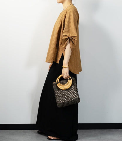 サッカーストライプブラウス