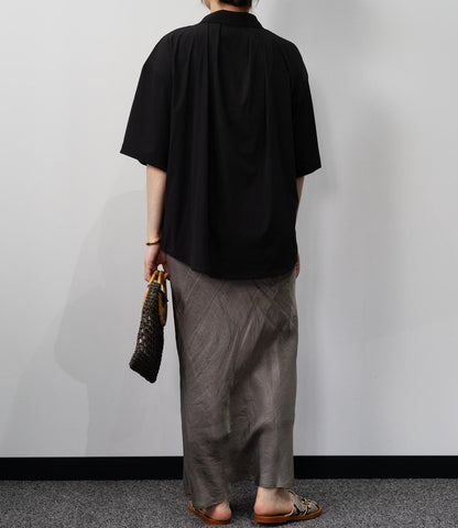 【接触冷感】バックタックオーバーシャツ