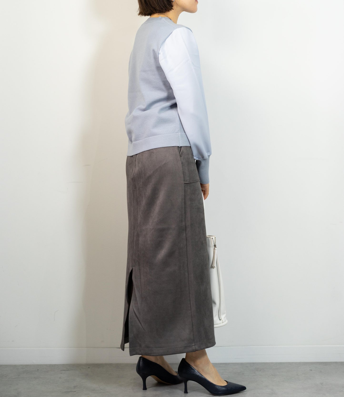 布帛切り替えコンパクトニット